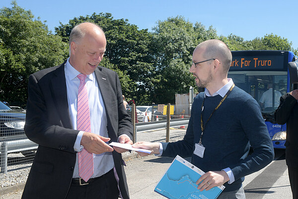 Colin with Transport Secretary Chris Grayling