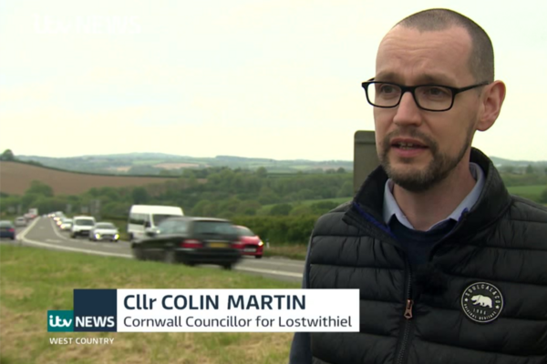 Colin talking about the A38 on ITV