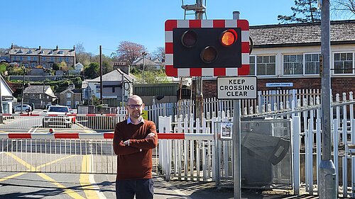 Colin at Lostwithiel Level Crossing