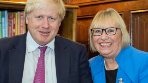 Sheryll Murray and Boris Johnson